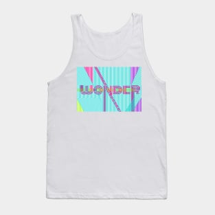 blue geometric pop art pattern Tank Top